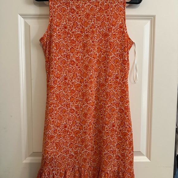 Michael Kors Orange Floral Mini Dress - Picture 4 of 4